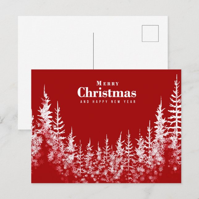 White Christmas Tree Postcard (Front/Back)