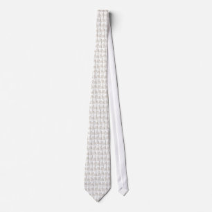 White Christmas Tree Silky Tie