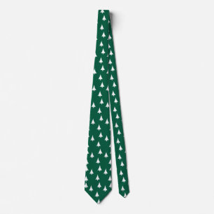 White Christmas Trees Green Gift  Tie