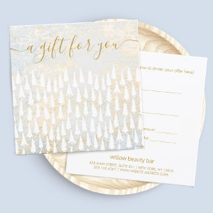 White Christmas Trees Holiday Gift Certificate