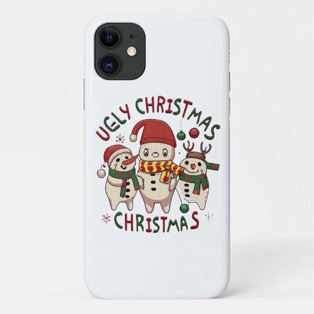 white Christmas ;UGLY CHRISTMAS Case-Mate iPhone Case (Back)
