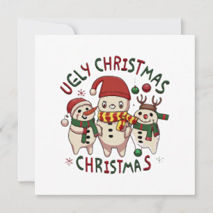 white Christmas ;UGLY CHRISTMAS Invitation