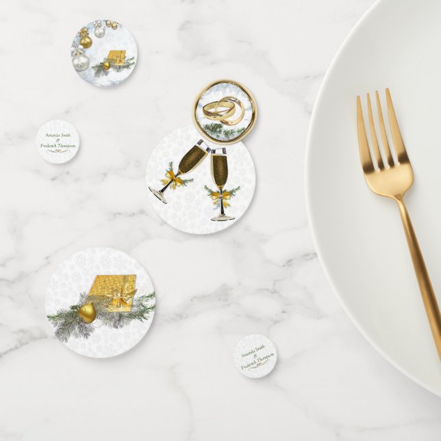 White Christmas Wedding Confetti (Group)