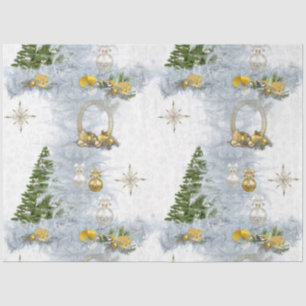 White Christmas Wedding Repeat Design Tissue Paper