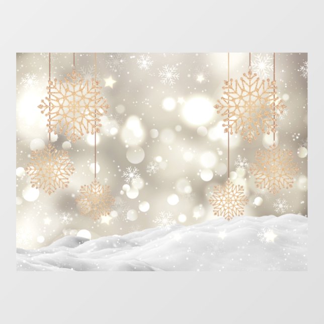 White Christmas Window Cling (Sheet)