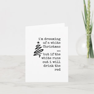 White Christmas, Wine Lover, Christmas Card