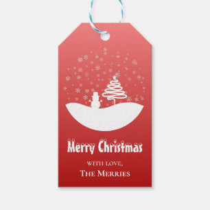 White Christmas Winter Wonderland Snowman Tree Gift Tags