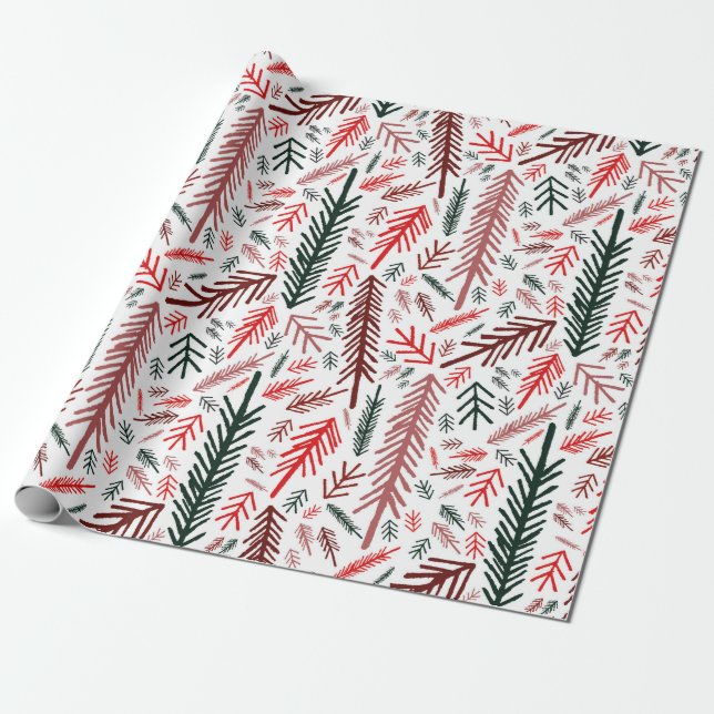 White Christmas Wonderland Wrapping Paper (Unrolled)