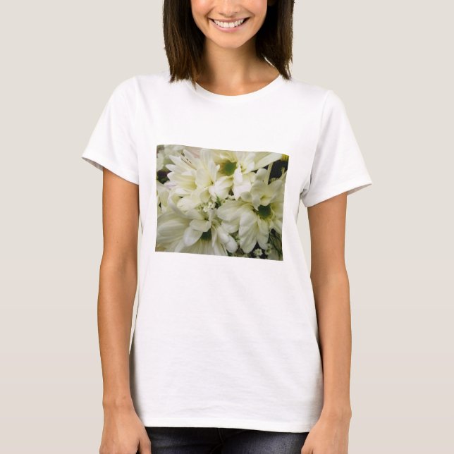 White Chrysanthemums T-Shirt (Front)