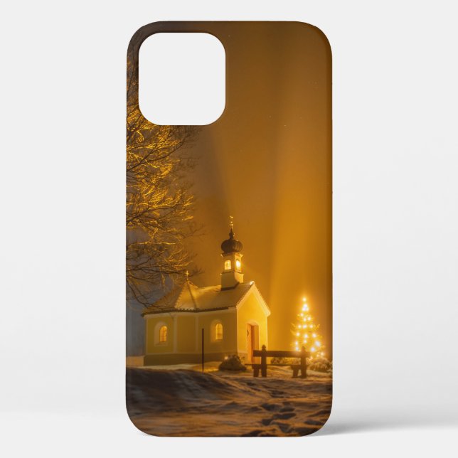 WHITE CHURCH AND BROWN TREE Case-Mate iPhone CASE (Back)