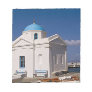 White church on the beach near the Aegean Sea on Notepad