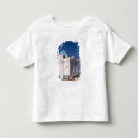 White church on the beach near the Aegean Sea on