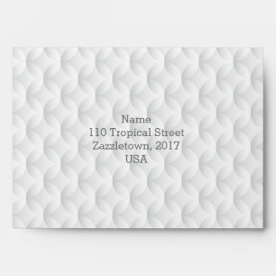 White circle embossed envelope