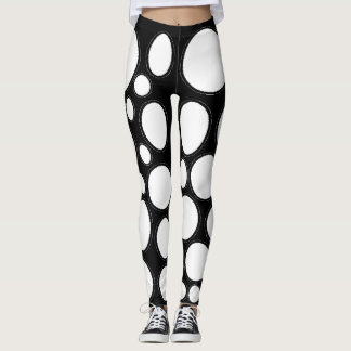 White Circle Leggings