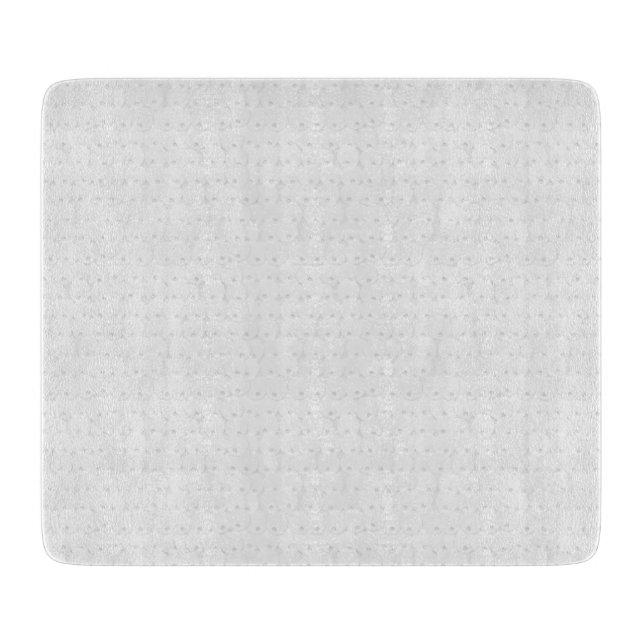 White Circle Sequins Sparkle Shiny Shimmer Glitter Cutting Board (Front)
