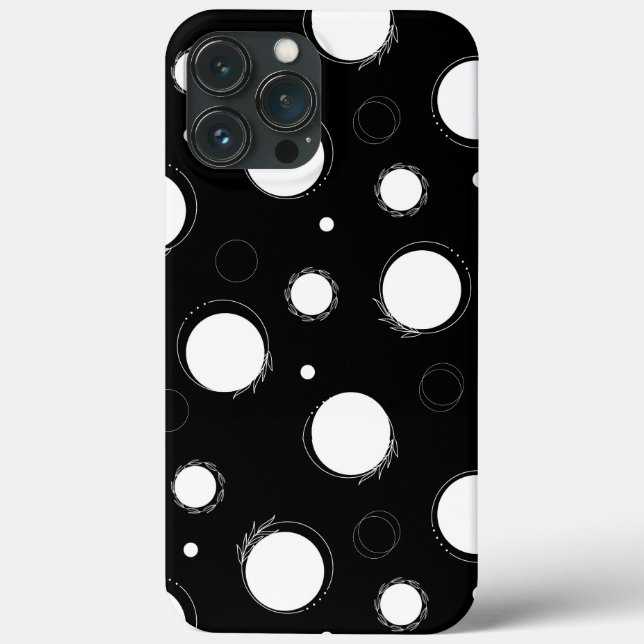 White circles, black backround iPhone / iPad case (Back)