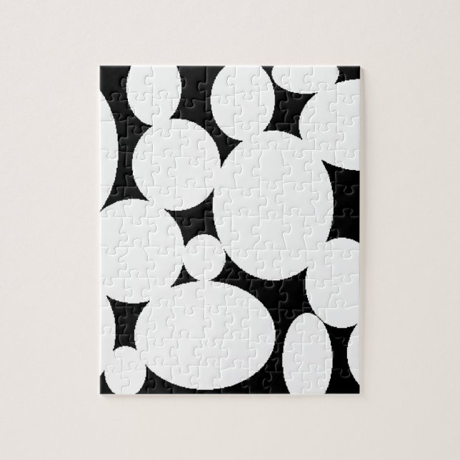 WHITE CIRCLES JIGSAW PUZZLE (Vertical)