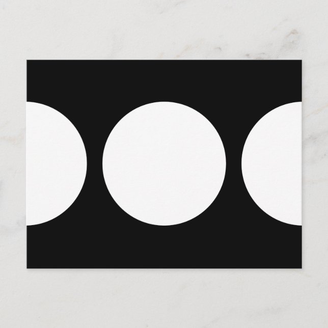 White Circles on Black Postcard (Front)