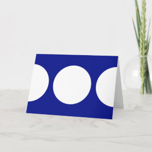 White Circles on Blue Card