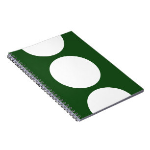 White Circles on Green Notebook