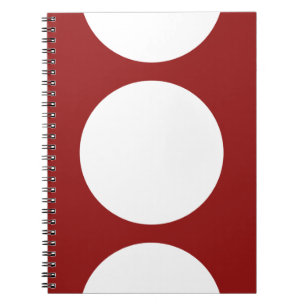White Circles on Red Notebook