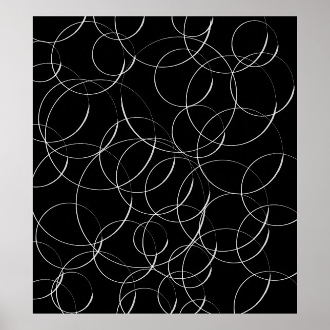 White circles pattern poster (Front)