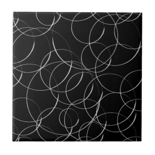 White circles pattern tile