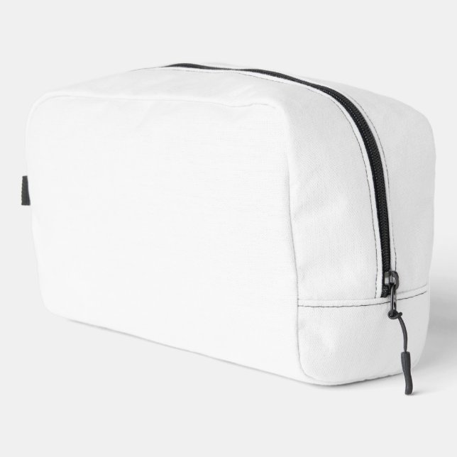 White Classic Plain And Simple Solid Colour Dopp Kit (Right Corner)