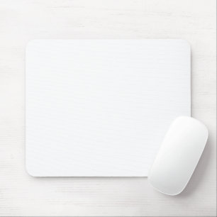 White Classic Plain And Simple Solid Colour Mouse Mat
