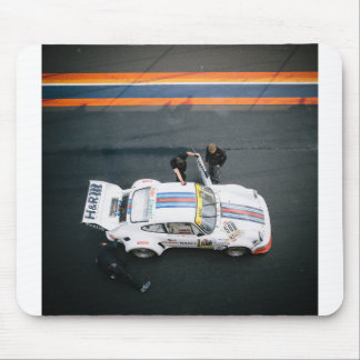 White classic race car mouse mat