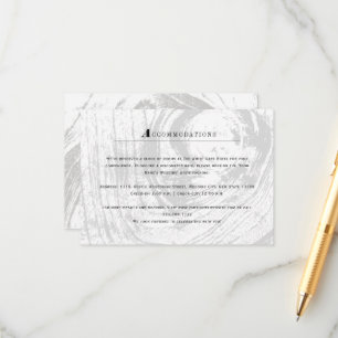 White Classic Rustic Woodgrain Winter Wedding  Enclosure Card