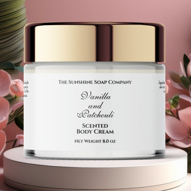 White Classic Style Waterproof Cosmetics Jar Label (Creator Uploaded)