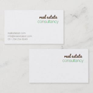 White, clear, playful business card