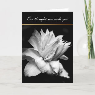 White Clematis 1 Condolences Sympathy card