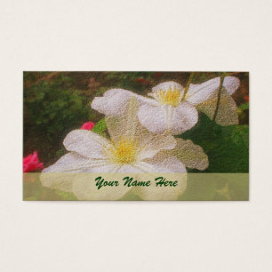 White Clematis Flower Art
