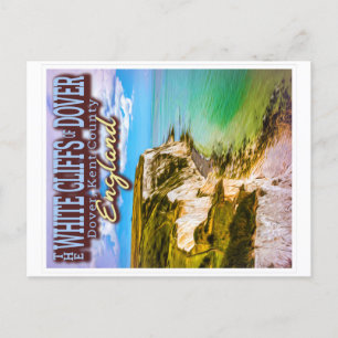 WHITE CLIFFS OF DOVER - DOVER KENT ENGLAND  POSTCARD