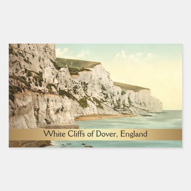White Cliffs of Dover, Kent, England Rectangular Sticker (Front)