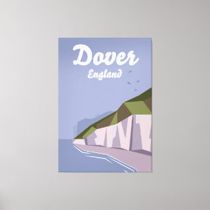 White Cliffs of Dover travel poster Canvas Print