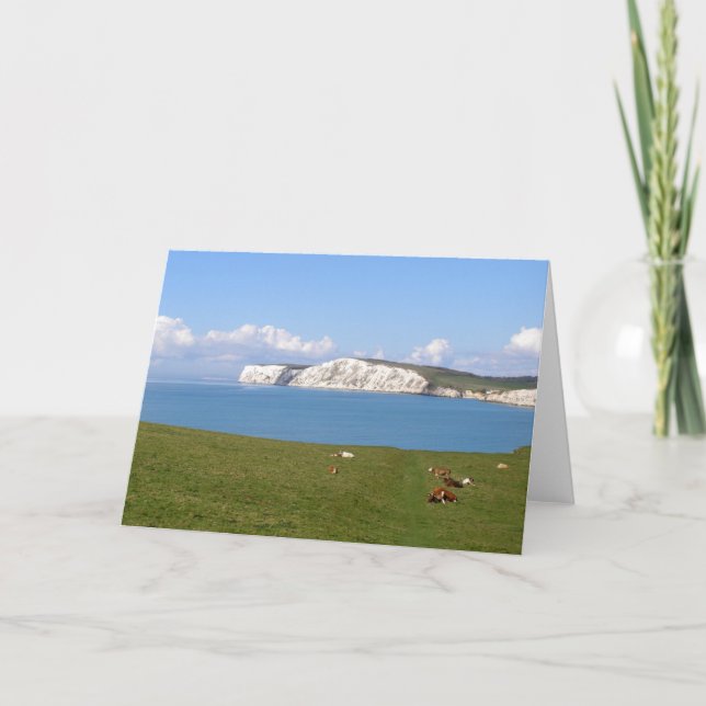 White cliffs of the Isle of Wight Holiday Card (Front)
