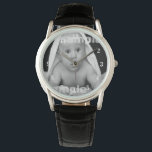 White clock face Personalised photo One Of A Kind Watch<br><div class="desc">white clock face ideal for darker photos - individual wrist watch .. many styles and colours to choose from .. personalise with your own image / photo to make it yours ..  with numbers .. watches from Ricaso</div>