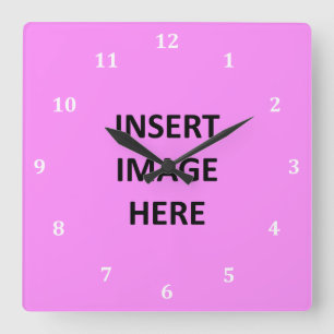 White Clock Numbers Custom Template Make Your Own