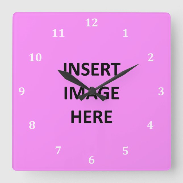 White Clock Numbers Custom Template Make Your Own (Front)