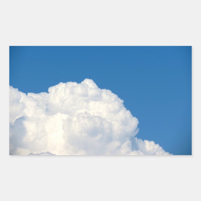 White Cloud 9 Rectangular Sticker (Front)