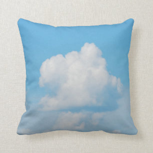 white cloud blue sky cushion
