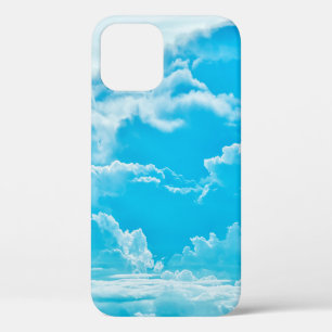 white clouds and bright blue sky background,  pano iPhone 12 case