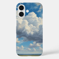 White Clouds and Clear Blue Sky