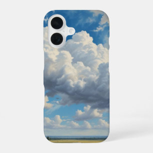 White Clouds and Clear Blue Sky iPhone 16 Case