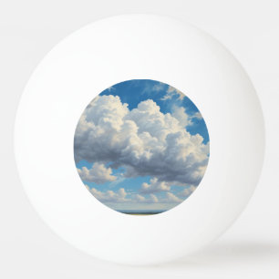 White Clouds and Clear Blue Sky Ping Pong Ball