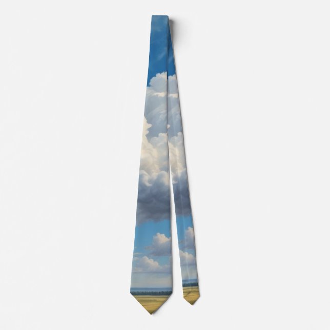 White Clouds and Clear Blue Sky Tie (Front)