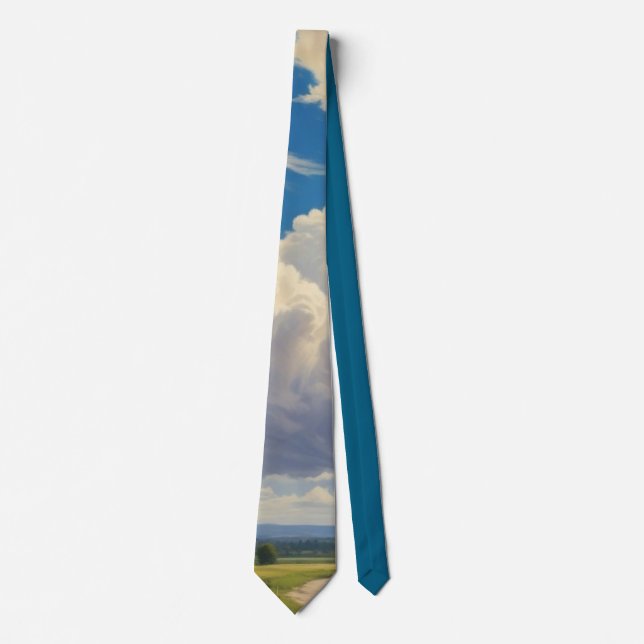 White Clouds and Clear Blue Sky Tie (Front)